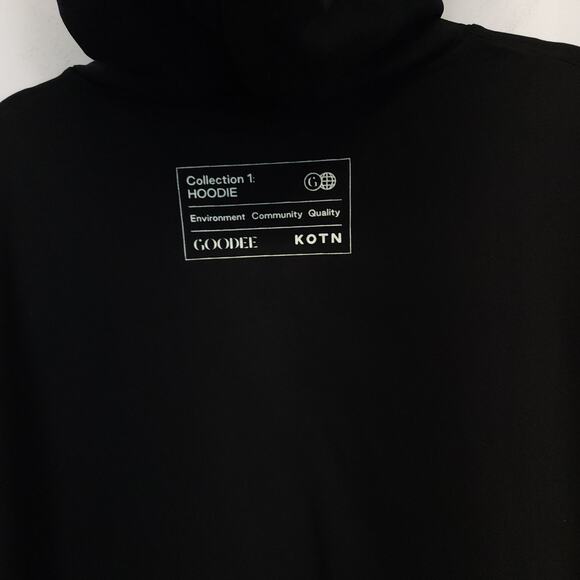 Goodee x Kotn Hoodie Size L Black Relaxed Fit 100% Cotton Urban Street Luxe Cali - Picture 7 of 16